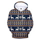 Unisex Ugly Christmas Sweater Novelty 3D Graphic Hoodie Drawstring Pullover Hoodie with Pocket