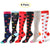 1/4/6-Pairs Sport Compression Socks for Men and Women Knee High