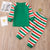 2023 Christmas Matching Family Pajamas Set Letter Print Xmas Outfit Father Mother Kid Deer Top+Stripe Pants Jammies Baby Romper
