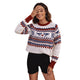 Women Ugly Christmas Sweater Autumn Winter Fashion Pullover White
