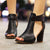 Sexy Peep Toe Leather High Heel Sandals Women Shoes